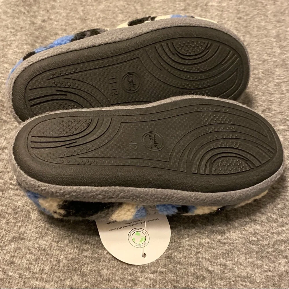 Cozy Camouflage Slippers Boys‎ Size 11-12 Wonder Nation Slip On New